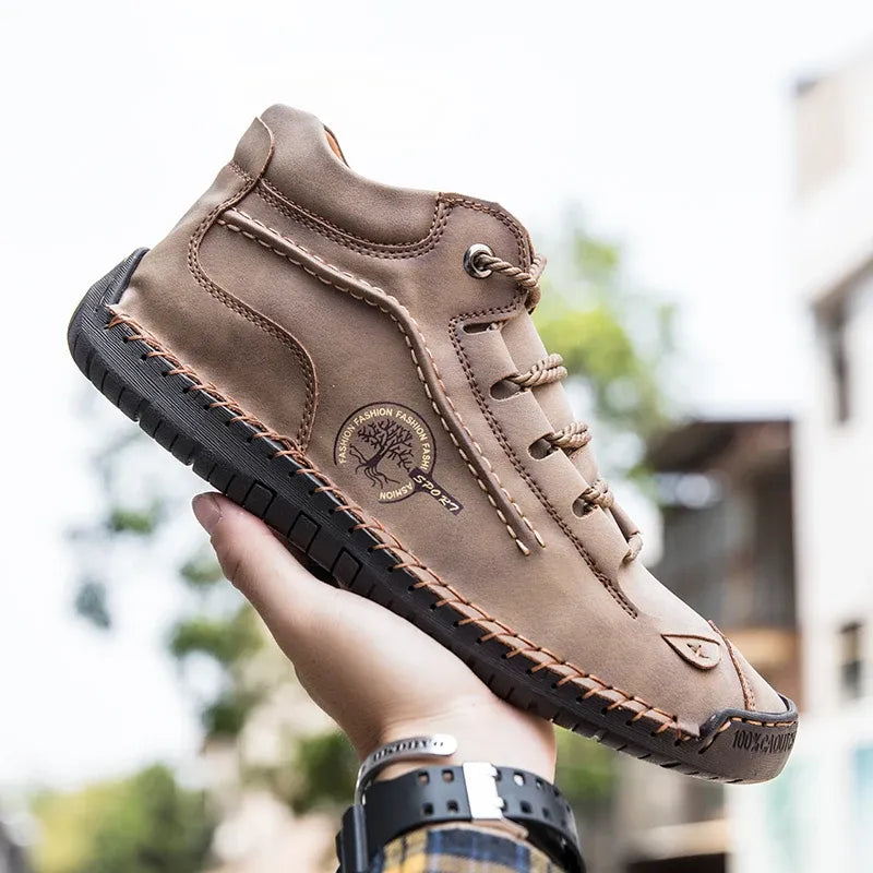 ClassicForge™ | Retro Pigskin Leather Boots