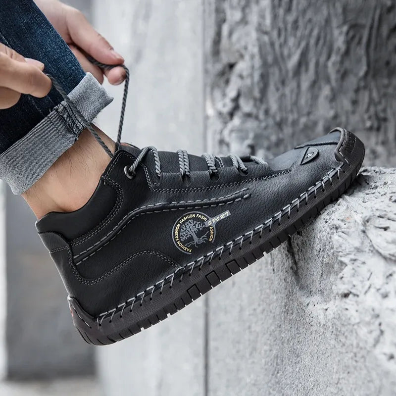 ClassicForge™ | Retro Pigskin Leather Boots