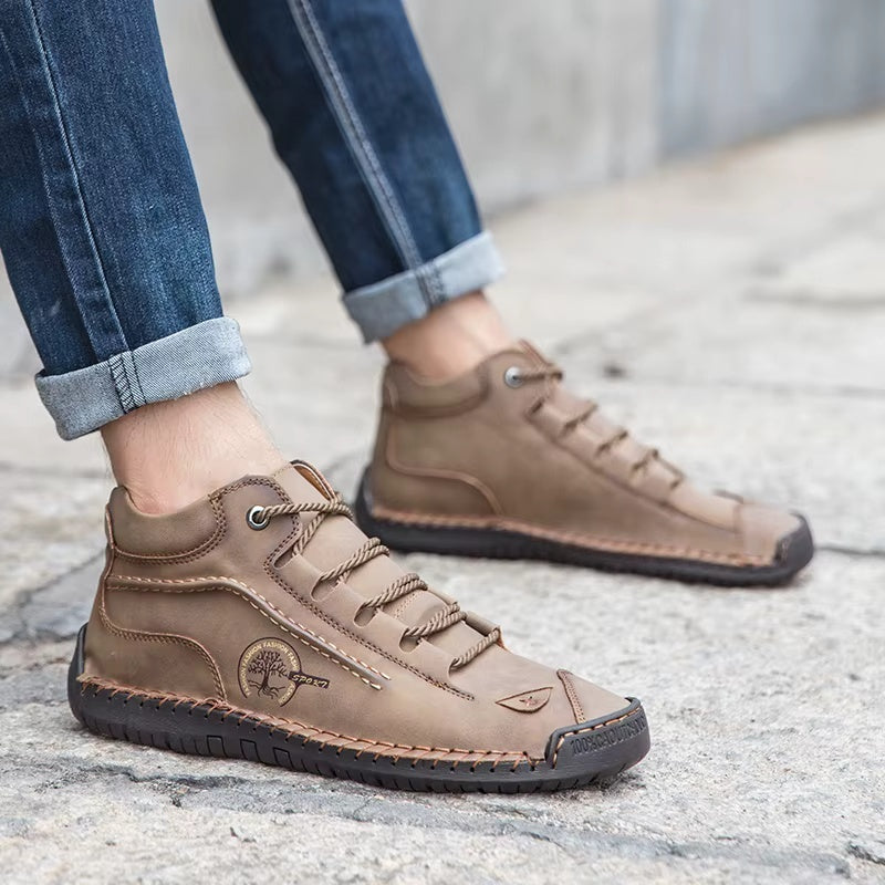 ClassicForge™ | Retro Pigskin Leather Boots